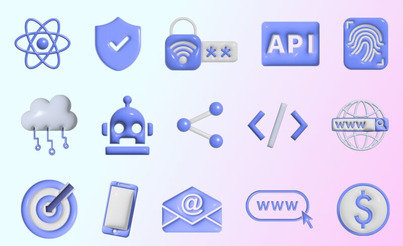 Free 3D Tech icons